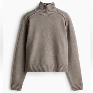 H&M Grey Large Mock Turtleneck Sweater